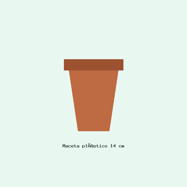 Maceta plástico 14 cm
